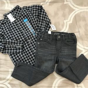 NEW!! Jeans and Checkered Shirt